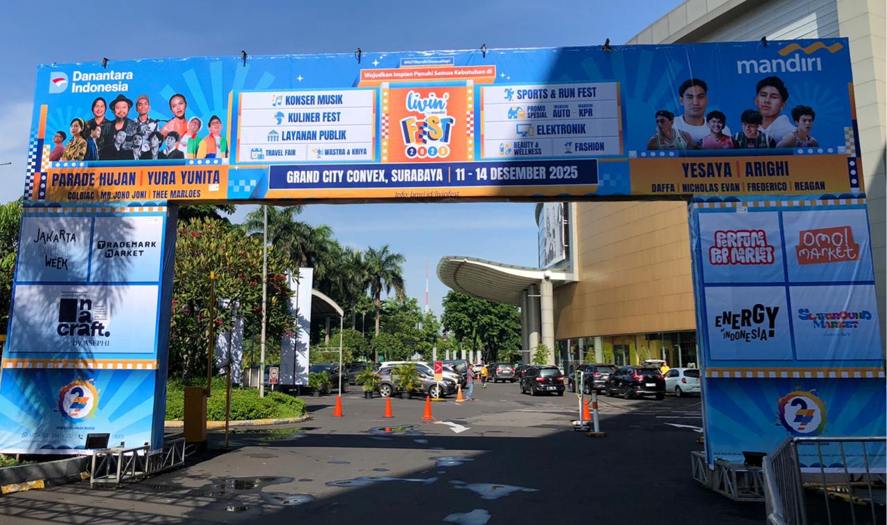 Livin’ Fest 2025 di Surabaya pada 11-14 Desember 2025, sebuah expo nasional yang mempertemukan UMKM, pelaku industri kreatif, dan layanan finansial dalam satu ekosistem terintegrasi